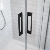 Radaway Idea Black Pdd kabina 100x100cm szkło czarny mat/szkło przejrzyste 387139-01-01/387142-54-01